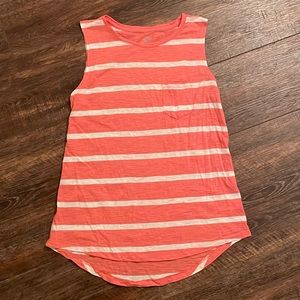 3/$12! Coral and White Striped Soft Casual Tank Top / SO / Size Junior’s Small